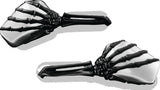 Kuryakyn 5 in. Skeleton Hand Mirrors, Black/Chrome, Model 1764