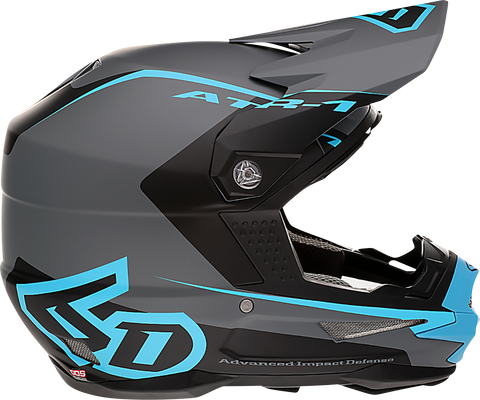 6D HELMETS ATR-1 Helmet - Stealth - Cyan - Medium 10-4626