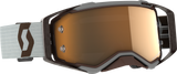 SCOTT Prospect Amplifier Motocross Goggles, Gray/Brown with Gold Chrome Works Lens, Part Number 285536-7430324