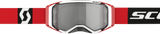 SCOTT Prospect Snowmobile Goggle, Red/Black with Silver Chrome Works Lens, Part Number 2728211018269