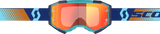 SCOTT Fury Royal Blue and Orange Goggles with Orange Chrome Works Lens, Model 272828-7436280