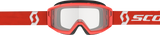 SCOTT Primal Red Goggle with Clear TruView Single WORKS Lens, Part Number 2785980004043