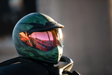 ICON Domain™ Tiger's Blood Green Motorcycle Helmet, XS — Part Number 0101-14923