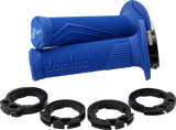 Domino D100 D-Lock Blue Motorcycle Grips, Part Number D10046C4800A9-0