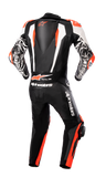 Alpinestars Racing Absolute v2 1-Piece Leather Suit, Black/White/Red Fluo, US 42 / EU 52, Part Number 3156323123152