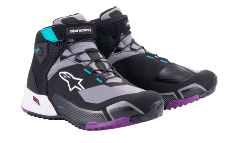 ALPINESTARS Stella CR-X Drystar? Shoes - Black/Gray/Teal/Purple - US 11 2611523137011