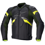 ALPINESTARS GP Plus R v3 Rideknit Leather Jacket - Black/Yellow Fluo - US 46 / EU 56 310032115556