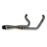 Sawicki Speed M8 Softail Shorty Exhaust, Brushed Stainless Steel with Black End Cap, Part 930-02620