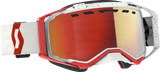 SCOTT Prospect Snow Goggle, White/Red, Dual-Pane Light Sensitive Red Chrome Lens, Medium to Large, Part Number 2786031030341
