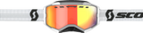 SCOTT Fury LS Snow Cross Goggle, Light Sensitive White Frame with Red Chrome Lens, Part Number 278604-0002341