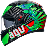 AGV K3 Kamaleon Motorcycle Helmet Black/Red/Green Medium 2118381004013M
