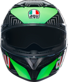 AGV K3 Kamaleon Motorcycle Helmet Black/Red/Green Medium 2118381004013M