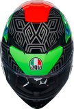 AGV K3 Kamaleon Motorcycle Helmet Black/Red/Green Medium 2118381004013M