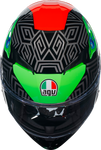 AGV K3 Helmet - Kamaleon - Black/Red/Green - XL 2118381004013XL