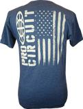 PRO CIRCUIT Logo Flag T-Shirt - Heather Navy, Part Number 646200-010