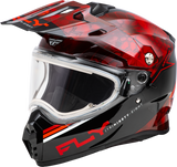 Fly Racing Trekker CW Conceal Helmet with Electric Shield, Red/Black, Medium – Part 73-31361M