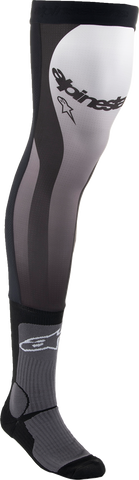 ALPINESTARS Knee Brace Socks - Black/White - Large/XL 4701324-12-LXL
