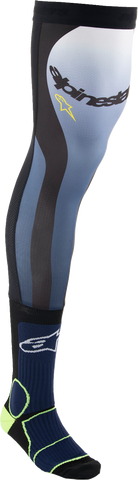 ALPINESTARS Knee Brace Socks - Navy/Black/Yellow - Small/Medium 4701324-7455-SM