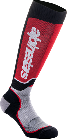 ALPINESTARS MX Plus Socks - Black/Red/Gray - Large 4702324-1215-L