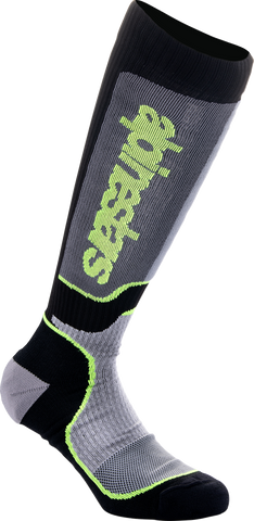 ALPINESTARS Youth MX Plus Socks - Black/Gray/Yellow - Medium/Large 4742324-175-ML