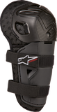 ALPINESTARS Youth Bionic Action Kickstart Guards - Knee - Black/Red 6540724-13-OS
