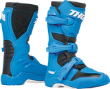 THOR Youth Blitz XR Motorcycle Boots, Black/Blue, US 3, Part Number 3411-0733