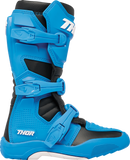 THOR Youth Blitz XR Motorcycle Boots, Black/Blue, US 3, Part Number 3411-0733