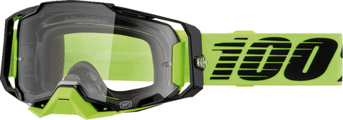 100% Armega Goggle - Neon Yellow - Clear Lens 50004-00032