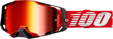 100% Armega Goggle - Red - Red Mirror 50005-00033