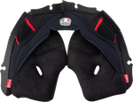 AGV Pista GP RR Cheek Pads - Black/Red - 2XL 20KIT603010012X