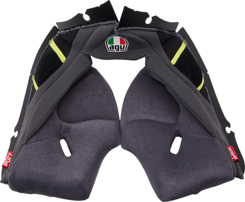 AGV Pista GP RR Cheek Pads - Gray/Yellow - Small 2018500056499S