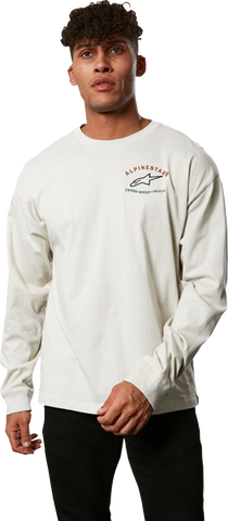 ALPINESTARS Full Face Long-Sleeve T-Shirt - Off White - Large 123371200204L
