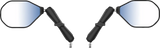 RAM MOUNTS Tough-Mirror Side View Mirror Kit, Oval Black Left/Right with Long Arms, RAM-B-349-C-465RL