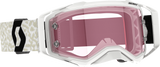 SCOTT Prospect Amplifier White/Black Motocross Goggles with Rose Works Lens, Part Number 285536-1035352