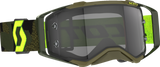 SCOTT Prospect Light Sensitive Goggle, Khaki Green/Neon Yellow, Gray Works Lens, Model 272820-7701327