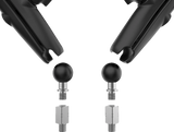 RAM MOUNTS Tough-Mirror Side View Oval Motorcycle Mirror Kit, Black, Left and Right, Long Arm, RAM-B-349-M1015-C-46