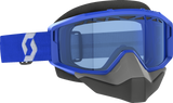 SCOTT Primal Snow Cross Goggles, Blue and White with Dual-Pane Blue Lens, Model 2786061006107
