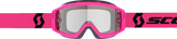 SCOTT Primal Pink and Black Goggle with Clear WORKS Lens, Small-Fit Model, Part Number 2785981665113