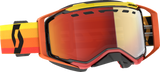 SCOTT Prospect Snow Cross Goggles, Orange/Yellow, Dual-Pane Enhancer Red Chrome Lens, Part 2728461649312
