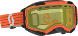 SCOTT Fury Snow Cross Goggles, Orange and Gray Frame with Yellow Lens, Model 278605-1011029