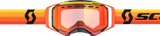 SCOTT Prospect Snow Cross Goggles, Orange/Yellow, Dual-Pane Enhancer Red Chrome Lens, Part 2728461649312