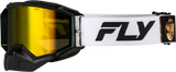 Fly Racing Zone Elite Snow Goggle White/Black with Polarized Yellow Lens