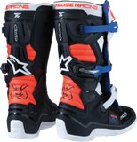 Moose Offroad Youth Tech 7S Boots Black/White/Red/Blue, US Size 7, Part 0215024-1297-7