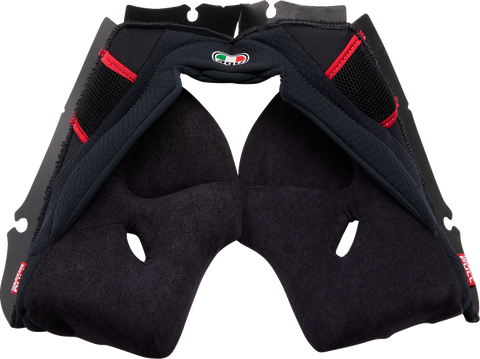 AGV Pista GP RR Cheek Pads - Black/Red - Medium 2018500056606M