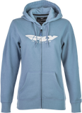 Fly Racing Women's Corporate Zip Up Light Blue Jacket (Part #358-0063M)