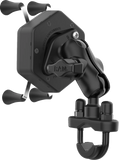 RAM MOUNTS X-Grip Vibe Safe U-Bolt Phone Mount Kit, Short Arm, RAM-B-149Z-A-UN7-462