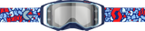 SCOTT Prospect Ethika Blue/Red Motocross Goggles with Silver Chrome Works Lens, Part 422080-1105269