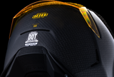 ICON Airframe Pro Carbon 4Tress Motorcycle Helmet, Yellow, Small, Part Number 0101-16660