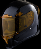 ICON Airframe Pro Carbon 4Tress Motorcycle Helmet, Yellow, XS, Part Number 0101-16659