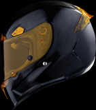 ICON Airframe Pro Carbon 4Tress Motorcycle Helmet, Yellow, Small, Part Number 0101-16660